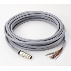 5m I/O flying lead cable 90° 5m I/O flying lead cable with M16 90° connector | 02AQL380