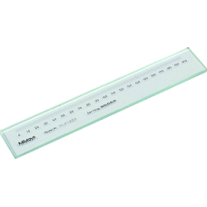 Working Glass Scale + Inspection Cert. 200mm, 0,5mm | 182-522-10