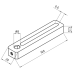 Receiver bracket with pinhole Ø8 mm CMM fixtures, eco-fixplus series | K550598