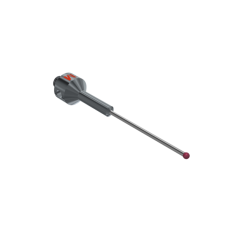 Stylus M5 ruby ball Ø2,0mm carbide stem step Ø4,0mm -Ø1,5mm, base titanium Ø11,0mm, L 57,0mm, ML 32,0mm | K650659