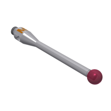 Stylus M2 ruby ball Ø2,5mm stainless steel stem Ø1,4mm, base stainless steel Ø3,0mm L 20,0mm, ML 14,0mm | K651020