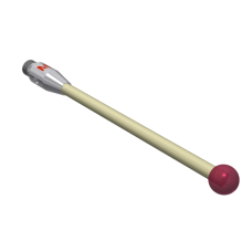 Stylus M3 ruby ball Ø4,0mm ceramic stem Ø2,0mm, base stainless steel Ø4,0mm L 40,0mm, ML 36,0mm | K651141