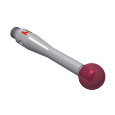 Stylus M3 ruby ball Ø5,0mm stainless steel stem Ø2,5mm, base stainless steel Ø4,0mm L 21,0mm, ML 21,0mm | K651150