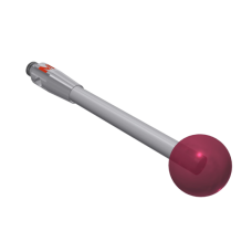 Stylus M2 ruby ball Ø6,0mm carbide stem Ø2,0mm, base stainless steel Ø3,0mm L 25,0mm, ML 25,0mm | K651255