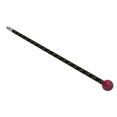 Stylus M3 ruby ball Ø10,0mm carbon fibre Ø4,0mm, base stainless steel Ø4,0mm L 150,0mm, ML 150,0mm | K651312