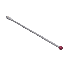 Stylus M2 ruby ball Ø3,0mm stainless steel stem Ø1,5mm, base stainless steel Ø3,0mm L 68,0mm, ML 68,0mm | K651324