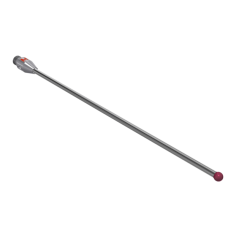 Stylus M3 ruby ball Ø2,0mm carbide stem Ø1,5mm, stainless steel base Ø4,0mm, L 69,0mm, ML 62,5mm | K651331