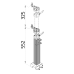 Adjustable build up column vari-fix M (500-825mm) CMM fixture vari-fix series | K542242