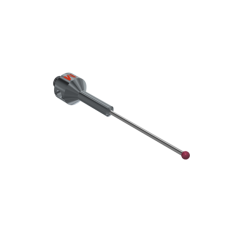 Stylus M5 ruby ball Ø2,5mm carbide stem step Ø4,0mm -Ø1,5mm, base titanium Ø11,0mm, L 56,75mm, ML 31,75mm | K650661