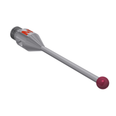 Stylus M3 ruby ball Ø2,0mm carbide stem Ø1,0mm, base stainless steel Ø4,0mm L 20,0mm, ML 14,9mm | K651109