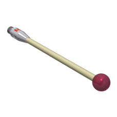 Stylus M3 ruby ball Ø5,0mm ceramic stem Ø2,0mm, base stainless steel Ø4,0mm L 40,0mm, ML 40,0mm | K651142