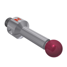 Stylus M4 ruby ball Ø5,0mm stainless steel stem Ø3,5mm, base stainless steel Ø7,0mm L 17,5mm, ML 12,5mm | K651185