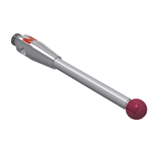 Stylus M2 ruby ball Ø2,5mm carbide stem Ø1,5mm, base stainless steel Ø3,0mm L 20,0mm, ML 14,5mm | K651252