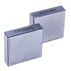 500HV10 Vickers Hardness Reference Material with  ISO 6507-3 and  DAkkS calibration certificate, 60x60x16mm, steel, standard conform grid lasered on top | 63ETB749G