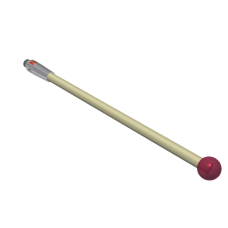 Stylus M2 ruby ball Ø4,0mm ceramic stem Ø2,0mm, base stainless steel Ø3,0mm L 50,0mm, ML 50,0mm | K651010