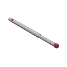 Stylus holder ruby ball Ø1,0mm stainless steel stem Ø1,0mm, DS1  Ø0,8mm, L 15,5mm, ML 4,5mm | K651072