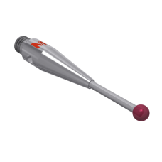 Stylus M3 ruby ball Ø2,0mm carbide stem Ø1,0mm, base stainless steel Ø4,0mm L 21,0mm, ML 10,0mm | K651113