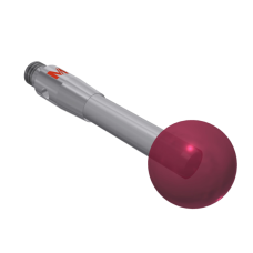 Stylus M3 ruby ball Ø8,0mm carbide stem Ø3,0mm, base stainless steel Ø4,0mm L 21,0mm, ML 21,0mm | K651117