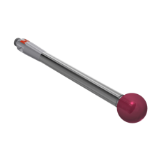 Stylus M2 ruby ball Ø5,0mm carbide stem Ø2,5mm, base stainless steel Ø3,0mm L 30,0mm, ML 30,0mm | K651262