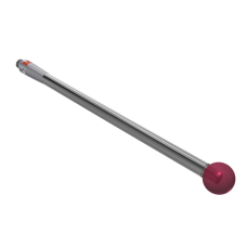 Stylus M2 ruby ball Ø5,0mm carbide stem Ø2,5mm, base stainless steel Ø3,0mm L 50,0mm, ML 50,0mm | K651270