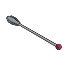 Stylus M4 ruby ball Ø4,0mm, carbide stem Ø2mm, stainless steel base Ø7,0mm, L50mm, ML 38,5mm | K651599