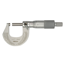 Outside Micrometer with Cr Finish Frame 0-1", Ratchet, 0,0001" | 101-113