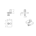 Fixed foot for multiflexprofile CMM fixtures, multiflexprofile series | K551280