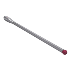 Stylus M4 ruby ball Ø5,0mm stainless steel stem Ø4,0mm, base stainless steel Ø7,0mm L 100,0mm, ML 86,0mm | K651193