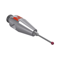 Stylus M2 ruby ball Ø0,5mm carbide stem Ø0,7mm, stainless steel base Ø3,0mm, L 10,0mm, ML 4,0mm | K651276