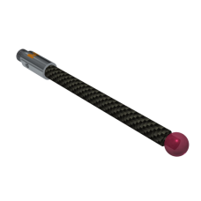 Stylus M3 ruby ball Ø4,0mm carbon fibre Ø3,0mm, base stainless steel Ø4,0mm L 40,0mm, ML 32,5mm | K651300