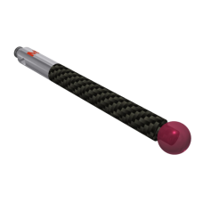 Stylus M2 ruby ball Ø4,0mm carbon fibre stem Ø2,0mm, base stainless steel Ø3,0mm L 30,0mm, ML 30,0mm | K651414