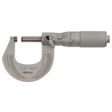 Outside Micrometer with Cr Finish Frame 0-1", Friction Thimble, 0,0001" | 101-117