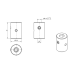 Location pin eco-fixplus ø 8H7 CMM fixtures, eco-fixplus series | K551240