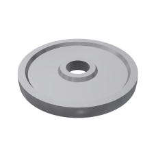 Disc for stylus  ø40,0mm Disc stylus element,  Ø40mm,  disk height Ø4mm, 8mm mounting hole | K650014