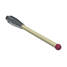 Machine Tool Stylus M4 ruby ball 4,0mm ceramic stem Ø 3,0mm, base stainless steel Ø7,0mm, L 50,0mm, ML33,5mm -components hard soldered | K650215