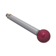 Stylus M2 ruby ball Ø6,0mm stainless steel stem Ø3,0mm L 25,0mm, ML 25,0mm | K651026