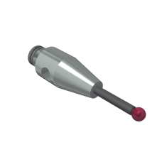 Stylus M2 ruby ball Ø1,0mm, carbide stem Ø0,7mm, stainless steel base Ø3,0mm, L10mm, ML 4mm | K651545