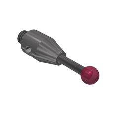 Stylus M4 ruby ball Ø4,0mm, carbide stem Ø2mm, stainless steel base Ø7,0mm, L20mm, ML 8,5mm | K651595