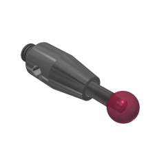 Stylus M4 ruby ball Ø5,0mm, carbide stem Ø2,5mm, stainless steel base Ø7,0mm, L20mm, ML 7,9mm | K651596