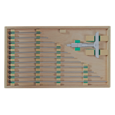 Depth Micrometer, Interchangeable Rods 0-12", 4" Base | 129-150