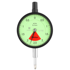 Dial Gauge, Flat Back, ISO Type One Revolution, Shockproof, 4mm, 0,01mm | 2928AB