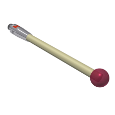 Stylus M2 ruby ball Ø4,0mm ceramic stem Ø2,0mm, base stainless steel Ø3,0mm L 30,0mm, ML 30,0mm | K651006