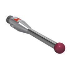 Stylus M3 ruby ball Ø3,0mm carbide stem Ø1,5mm, stainless steel base Ø3,0mm, L 19,5mm, ML 13,28mm | K651108