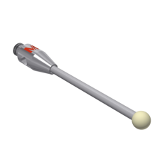 Stylus M2 zirconium oxide ball Ø2,0mm carbide stem Ø1,0mm, base stainless steel Ø3,0mm L 20,0mm, ML 15,0mm | K651429