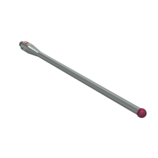 Machine Tool Stylus M4 ruby ball 5,0mm stainless steel stem Ø 4,5mm, base stainless steel Ø7,0mm, L 100,0mm, ML 83,0mm -components hard soldered | K651703