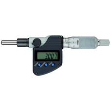 Digital Micrometer Head, IP65 0-25mm, SR4 Spindle, 12mm Plain Stem | 350-283-30