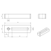 Receiver bracket eco-fixplus M6 L = 70 mm CMM fixtures,eco-fixplus series | K551246