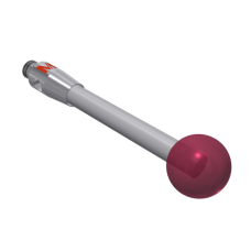 Stylus M2 ruby ball Ø5,0mm carbide stem Ø2,0mm, base stainless steel Ø3,0mm L 20,0mm, ML 20,0mm | K650866