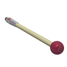 Stylus M2 ruby ball Ø5,0mm ceramic stem Ø2,0mm, base stainless steel Ø3,0mm L 30,0mm, ML 30,0mm | K651007