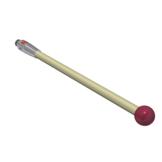 Stylus M2 ruby ball Ø4,0mm ceramic stem Ø2,0mm, base stainless steel Ø3,0mm L 40,0mm, ML 40,0mm | K651008